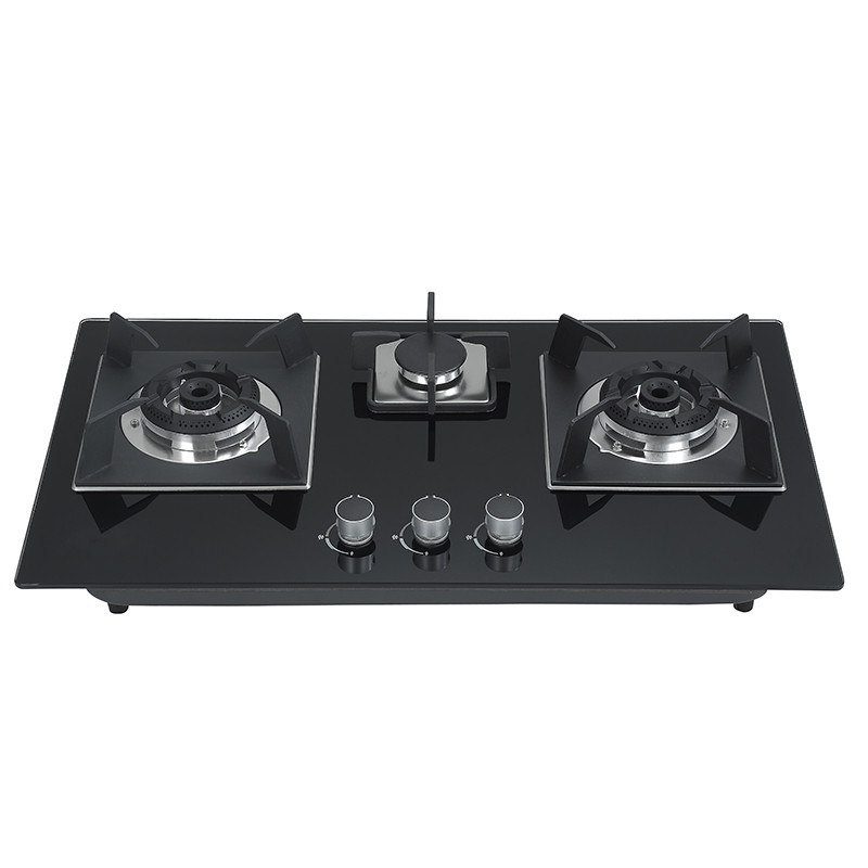 Bousit 3 Burner Tempered Glass Gas Stove 380