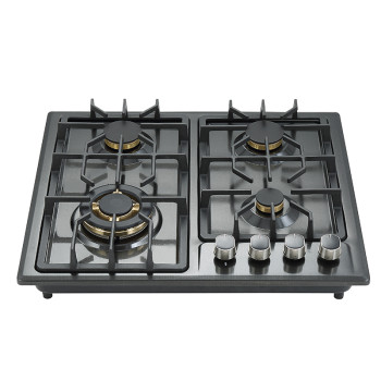 Stainless Steel Gas Stove | OEM/ODM 4 Burner Built-in Gas Cooker Hob | G401(Black color)
