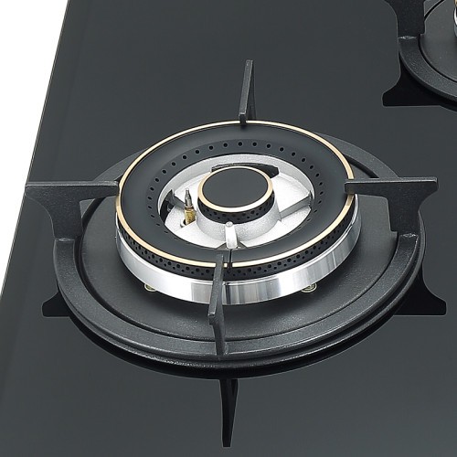 Indoor Beveled Edges 4 Burner Gas Stove | Cooktops with Copper Fire Cover | B455