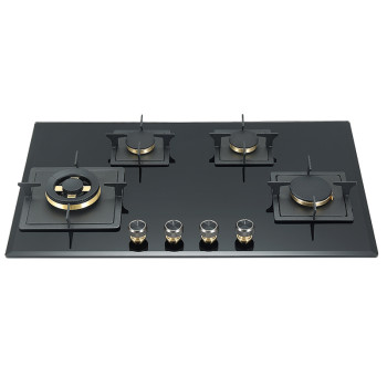4 Burner Gas Cooker Manufacturer | Gas Cooker with Wok Burner | Beveled Edges | B456
