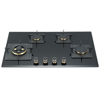 4 Burner Gas Cooker Manufacturer | Gas Cooker with Wok Burner | Beveled Edges | B456