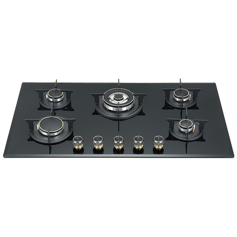 Bousit 5 Burner Tempered Glass Gas Cooktop B502