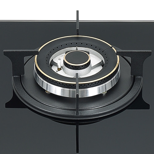 Household 5 Burner Black Tempered Glass Gas Stove with Aluminum Burner | B502