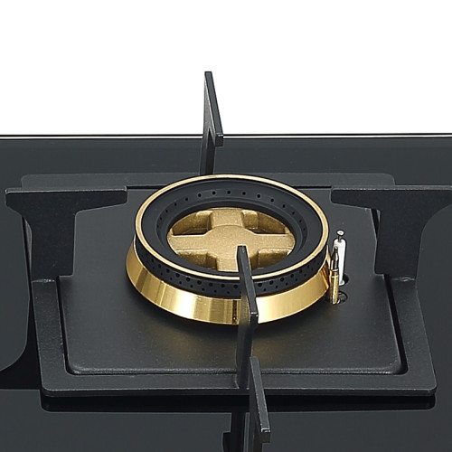 Wholesale & ODM 5 Burner Gas Stove with Black Tempered Glass Top | B550