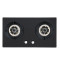 Black Tempered Glass Two Burner Gas Cooktops | High Quality Built-in Gas Hob Supplier | B206