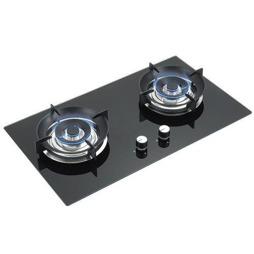 Chinese Manufacturer 2 Burner Kitchen Gas Cooktop | 6mm Thickness Tempered Glass Gas Hob | B315