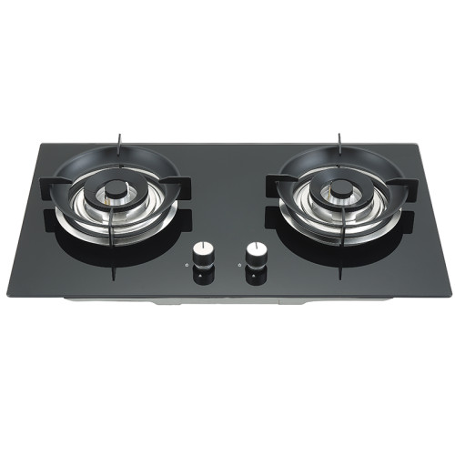 Chinese Manufacturer 2 Burner Kitchen Gas Cooktop | 6mm Thickness Tempered Glass Gas Hob | B315