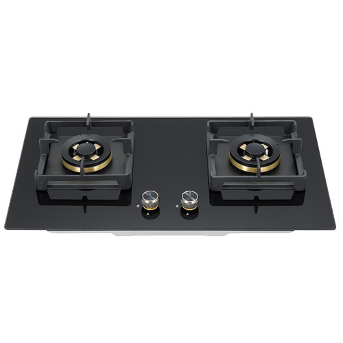 Customized Tempered Glass Gas Cooking Stove | Double Burner Gas Cooker for Wholesale | B363