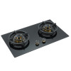Custom 2 Burner Gas Stove | Black Glass Gas Cooker | Wholesale Gas Hob Solutions | B383