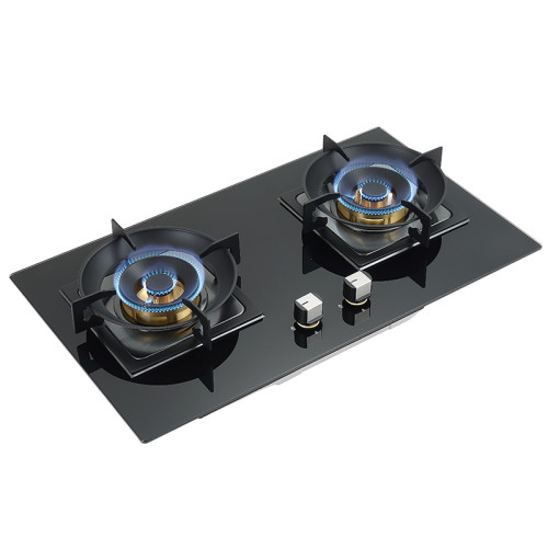 Bulk Production 2 Burner Gas Hob | Premium Built-in Glass Top Cooker | OEM & ODM Services | B323