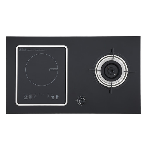 Gas and Electric Hob Hybrid | Built-in Stove Manufacturer | Gas and Induction 2 in 1 Combination Hob | QB618