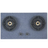 Built in 2 Burner Gas Stove | Original Stone Panel Glass | with Cast Iron Pan Support | B730