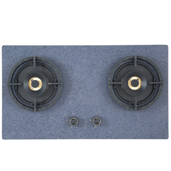 Built in 2 Burner Gas Stove | Original Stone Panel Glass | with Cast Iron Pan Support | B730