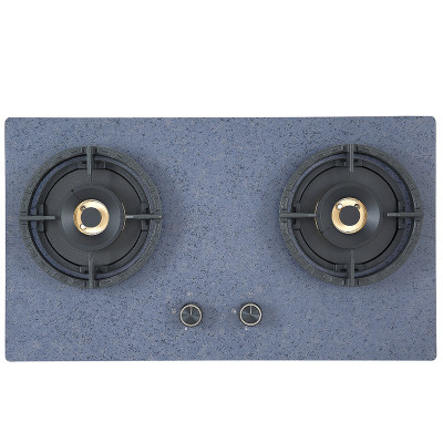 Built in 2 Burner Gas Stove | Original Stone Panel Glass | with Cast Iron Pan Support | B730