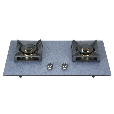 2 Burner Gas Hob Manufacturer | Big Original Stone Panel | Built in Gas Stove top | B740