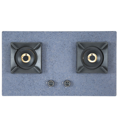 2 Burner Gas Hob Manufacturer | Big Original Stone Panel | Built in Gas Stove top | B740