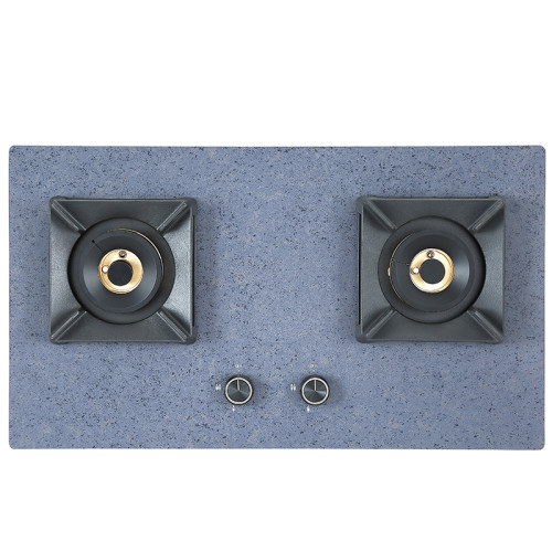 2 Burner Gas Hob Manufacturer | Big Original Stone Panel | Built in Gas Stove top | B740