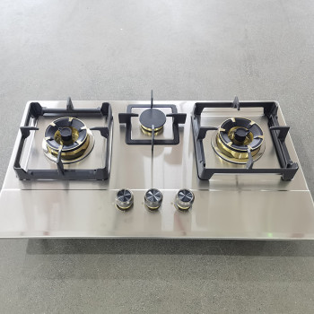 Customizable Stainless Steel Gas Cooker | Kitchen Built-in 3 Burner Cooker | G727