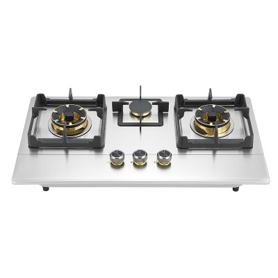 Customizable Stainless Steel Gas Cooker | Kitchen Built-in 3 Burner Cooker | G727