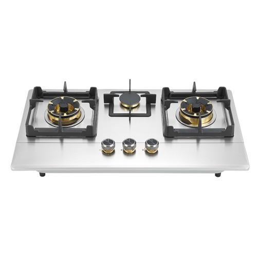 Customizable Stainless Steel Gas Cooker | Kitchen Built-in | 3 Burner Cooktops | G727