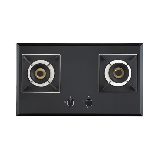 Customized Built-in 2 Burner Tempered Glass Gas Hob | OEM & ODM Manufacturer | B26(Copper Base)