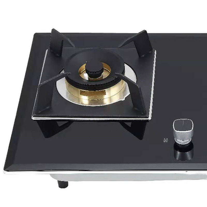 Bousit 2 Burner Tempered Glass Gas Stove B26(Copper Base)