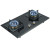Double Burner Black Tempered Glass Gas Hob | Built-in with Safety Protection Device | BA608
