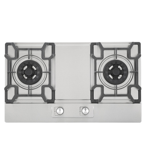 Private Label 2 Burner Stainless Steel Gas Hob | Custom Kitchen Cooking Appliances | G868