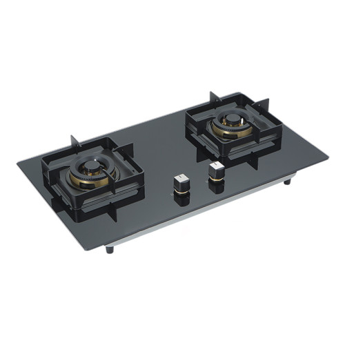 Premium 2 Burner Gas Stove in Black Glass | OEM/ODM Solutions | Gas Hob Manufacturer for Wholesale Partners | B631