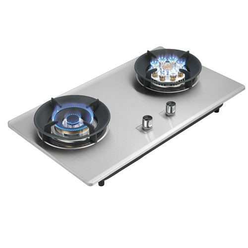 2 Burner Stainless Steel Gas Stove Top | Built-in Gas Hob | Kitchenware Wholesale | G601