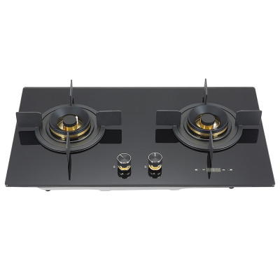 2 Burners Gas Stove On Glass | Built In Gas Cooker With Safety Device | B360D