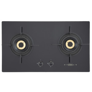 2 Burners Gas Stove On Glass | Built-in Gas Hob With Safety Device | B360D