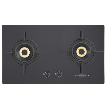 2 Burners Gas Stove On Glass | Built-in Gas Hob With Safety Device | B360D