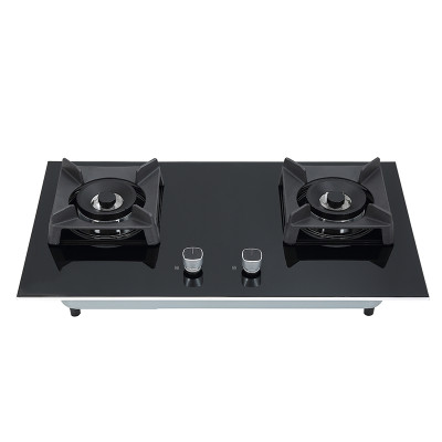 30 inch 2 Burner Gas Hob | Black Glass Top Cooker | 6mm Thicknesses | BA603