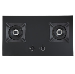 30 inch 2 Burner Gas Hob | Black Glass Top Cooker | 6mm Thicknesses | BA603