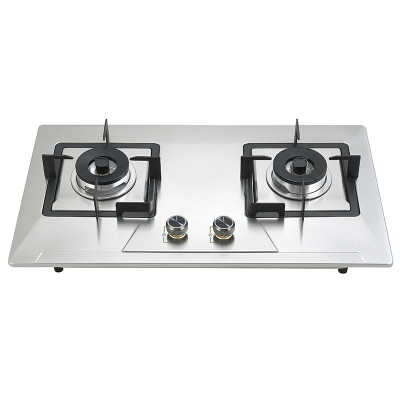 Economic Stainless Steel Gas Hob | 2 Burner Gas Range Cooktop | NG/LPG Gas Cooker | G602