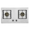 China Factory Stainless Steel Gas Cooker Cooktop | 2 Burners 0.6mm Thickness Panel Gas Stove | G603