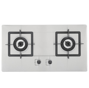 Double Burner Gas Stove Top Stainless Steel | LPG & Natural Gas Stoves Kitchenware Wholesale | G301