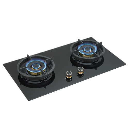 Wholesale 2 Burner Gas Stove | Tempered Black Glass Top | NG/LPG | Household Gas Stove  | B328