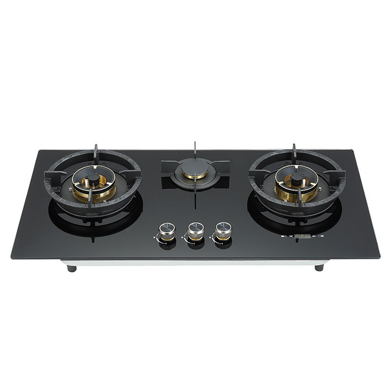 Bousit 3 Burner Tempered Glass Gas Stove B705