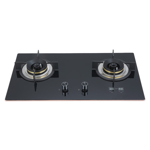 Double Burner Gas Cooker | with Safety Device | OEM China High Quality | Tempered Glass Gas Cooker | BA608D