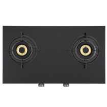 China Factory 2 Burner Gas Stove |  Black Glass Table Top | Hot Sale Gas Cooktop | T710