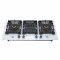960mm White Tempered Glass 4 Burner Gas Stove Range | Gas Cooker with Built-in Timer | B905（White）