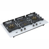 960mm White Tempered Glass 4 Burner Gas Stove Range | Gas Cooker with Built-in Timer | B905（White）