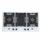 960mm White Tempered Glass 4 Burner Gas Stove Range | Gas Cooker with Built-in Timer | B905（White）