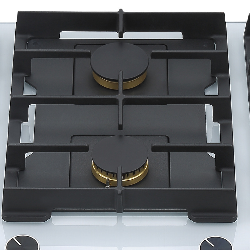 Bousit 4 Burner Tempered Glass Gas Stove B905(White)