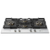 38 inch Household North American | 4 Burners White Tempered Glass Gas Range Stove | B9064(White)