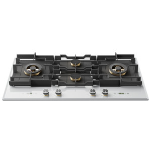 38 inch Household North American | 4 Burners White Tempered Glass Gas Range Stove | B9064(White)
