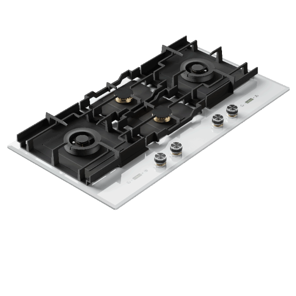 China Factory Built-in 4 Burner Gas Countertop Stove | OEM/ODM Manufacturer | B9074(White)