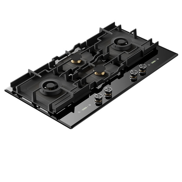 Chinese Gas Hob Manufacturer – OEM/ODM Built‑in 4‑Burner Gas Hob with Timer | B9074(Black)